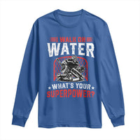 I Walk On Water Whats Your Superpower Long Sleeve Shirt Funny Ice Hockey Gift - Wonder Print Shop
