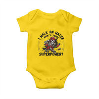 I Walk On Water Whats Your Superpower Baby Onesie Skeleton Hockey Dark Humor Gift - Wonder Print Shop