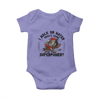 I Walk On Water Whats Your Superpower Baby Onesie Skeleton Hockey Dark Humor Gift - Wonder Print Shop