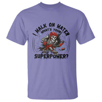 I Walk On Water Whats Your Superpower T Shirt Skeleton Hockey Dark Humor Gift - Wonder Print Shop