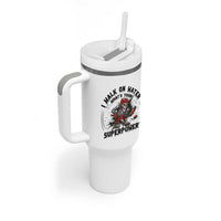 I Walk On Water Whats Your Superpower Tumbler With Handle Skeleton Hockey Dark Humor Gift - Wonder Print Shop