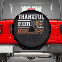 Thankful For Hockey Spare Tire Cover Funny Thanksgiving Ice Hockey Gift - Wonder Print Shop