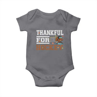 Thankful For Hockey Baby Onesie Funny Thanksgiving Ice Hockey Gift - Wonder Print Shop