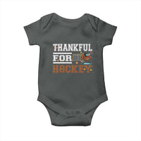 Thankful For Hockey Baby Onesie Funny Thanksgiving Ice Hockey Gift - Wonder Print Shop