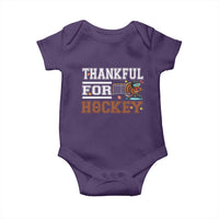 Thankful For Hockey Baby Onesie Funny Thanksgiving Ice Hockey Gift - Wonder Print Shop