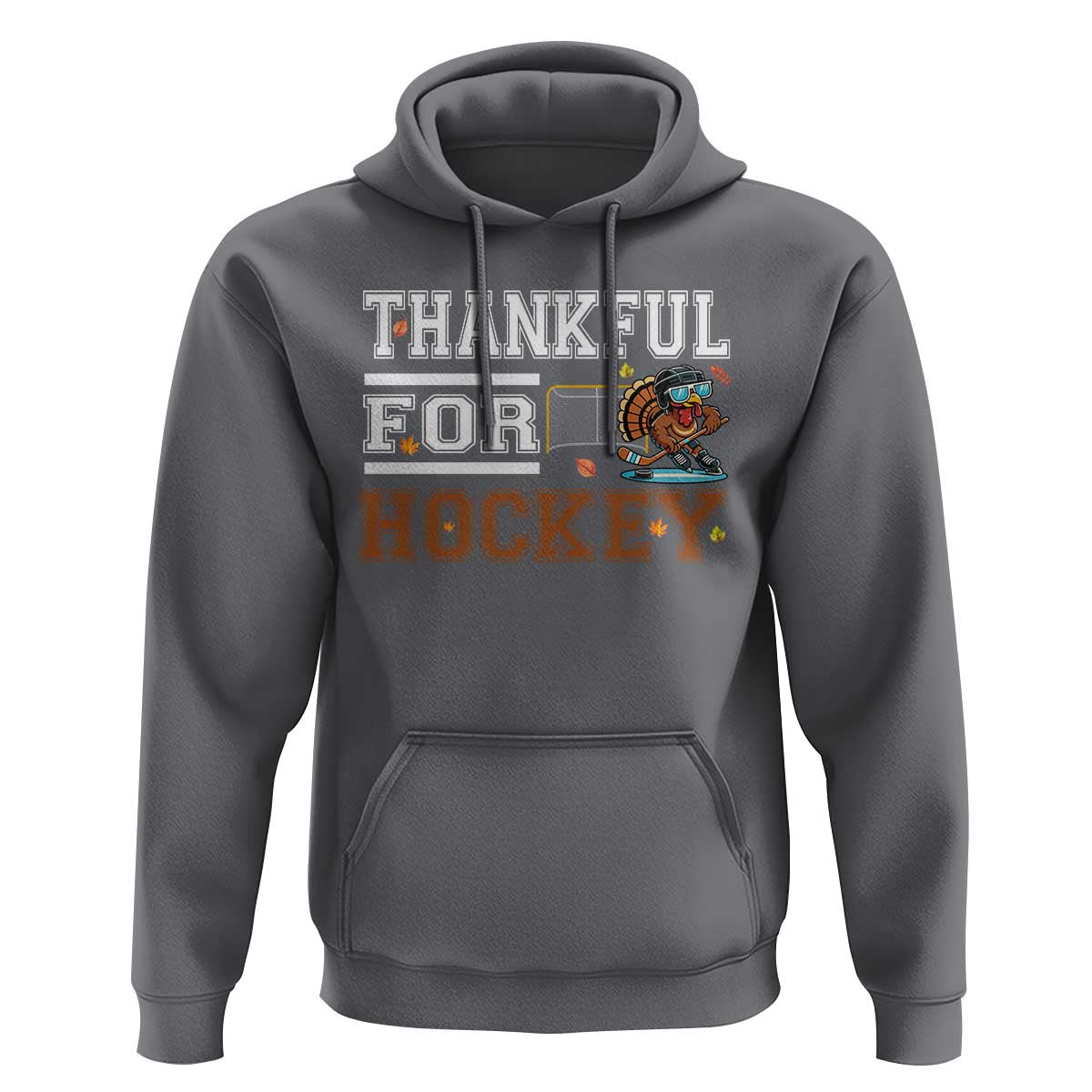 Thankful For Hockey Hoodie Funny Thanksgiving Ice Hockey Gift - Wonder Print Shop