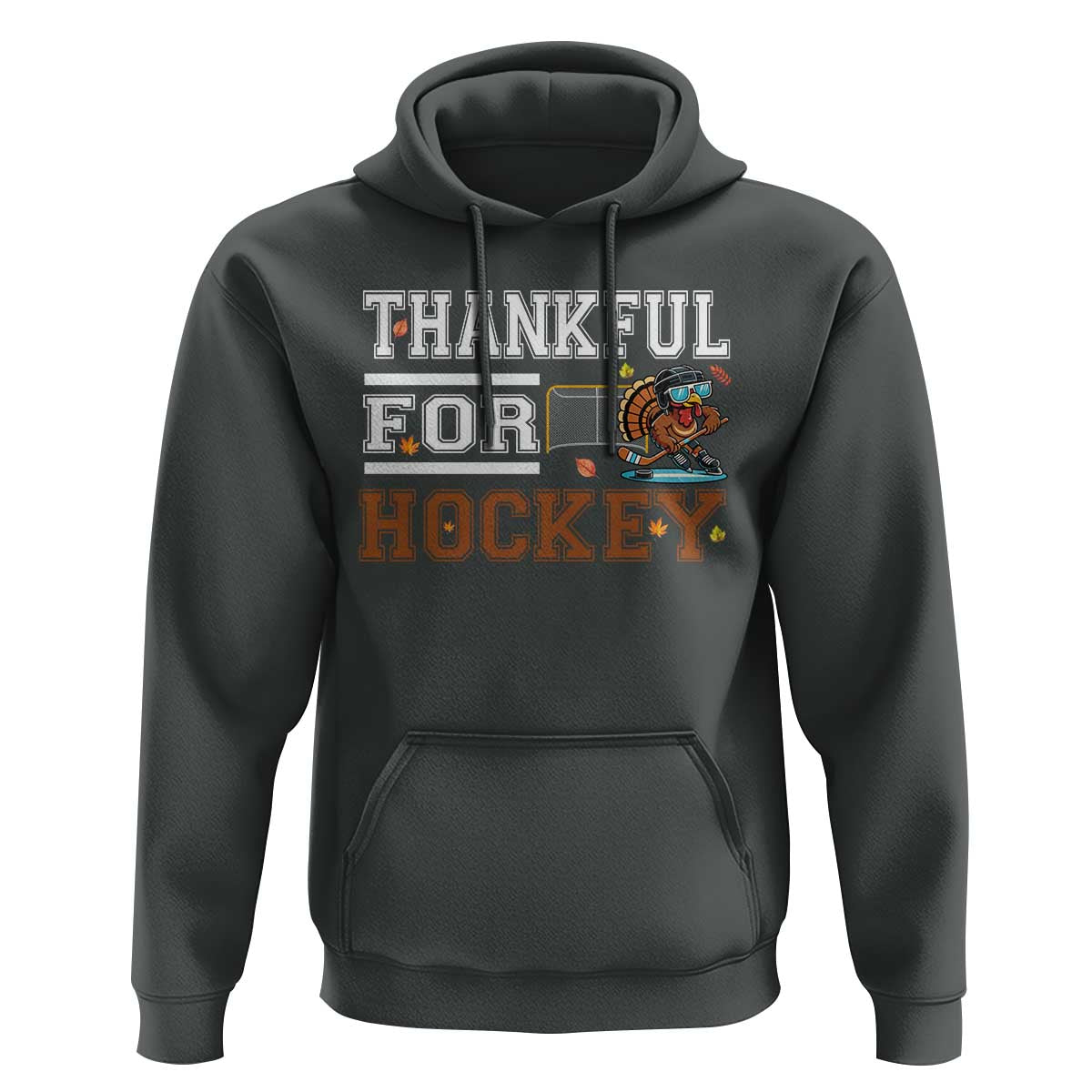 Thankful For Hockey Hoodie Funny Thanksgiving Ice Hockey Gift - Wonder Print Shop