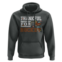 Thankful For Hockey Hoodie Funny Thanksgiving Ice Hockey Gift - Wonder Print Shop