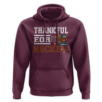 Thankful For Hockey Hoodie Funny Thanksgiving Ice Hockey Gift - Wonder Print Shop