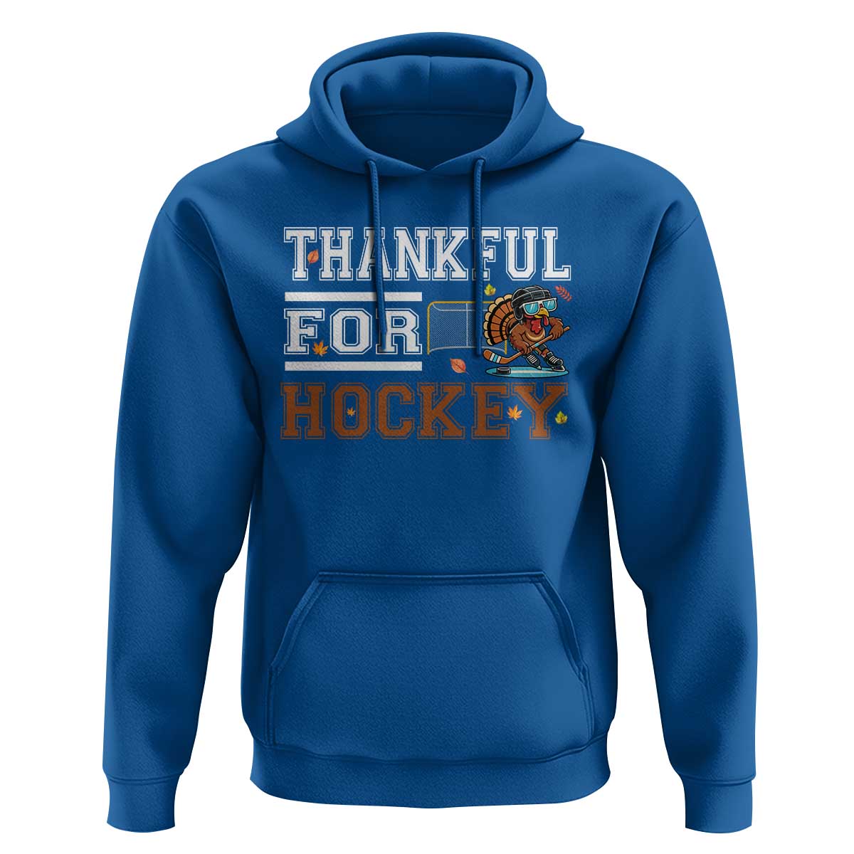 Thankful For Hockey Hoodie Funny Thanksgiving Ice Hockey Gift - Wonder Print Shop