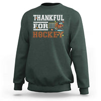 Thankful For Hockey Sweatshirt Funny Thanksgiving Ice Hockey Gift - Wonder Print Shop