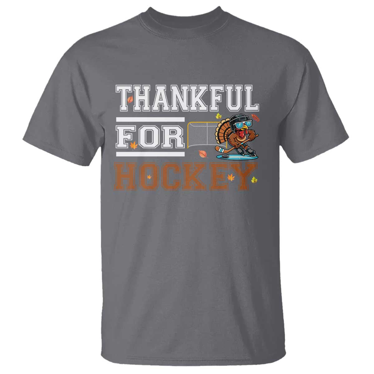 Thankful For Hockey T Shirt Funny Thanksgiving Ice Hockey Gift - Wonder Print Shop