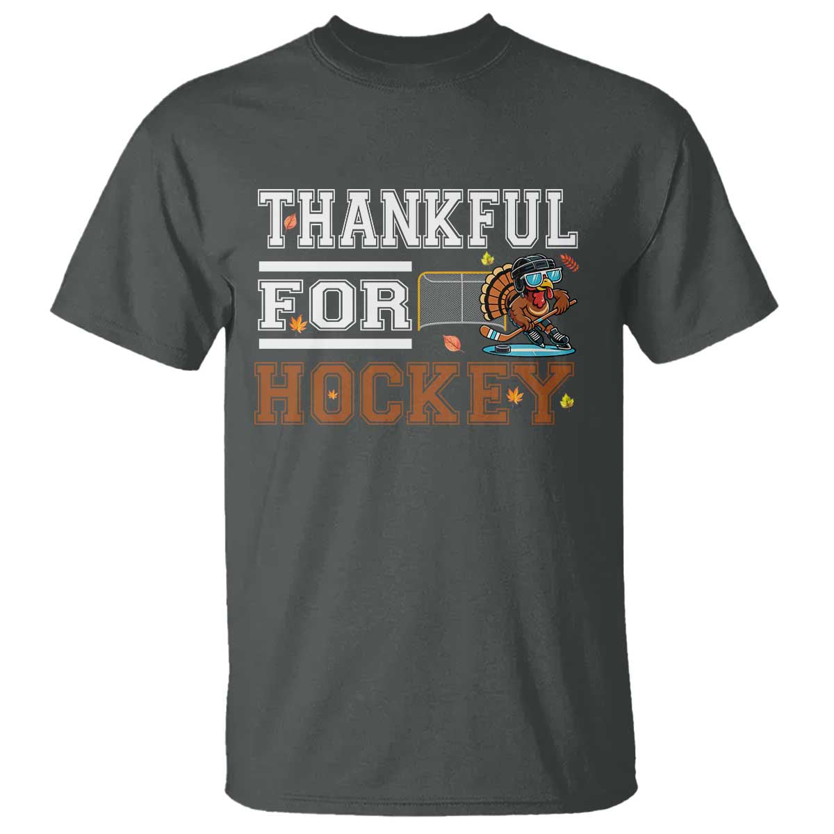 Thankful For Hockey T Shirt Funny Thanksgiving Ice Hockey Gift - Wonder Print Shop