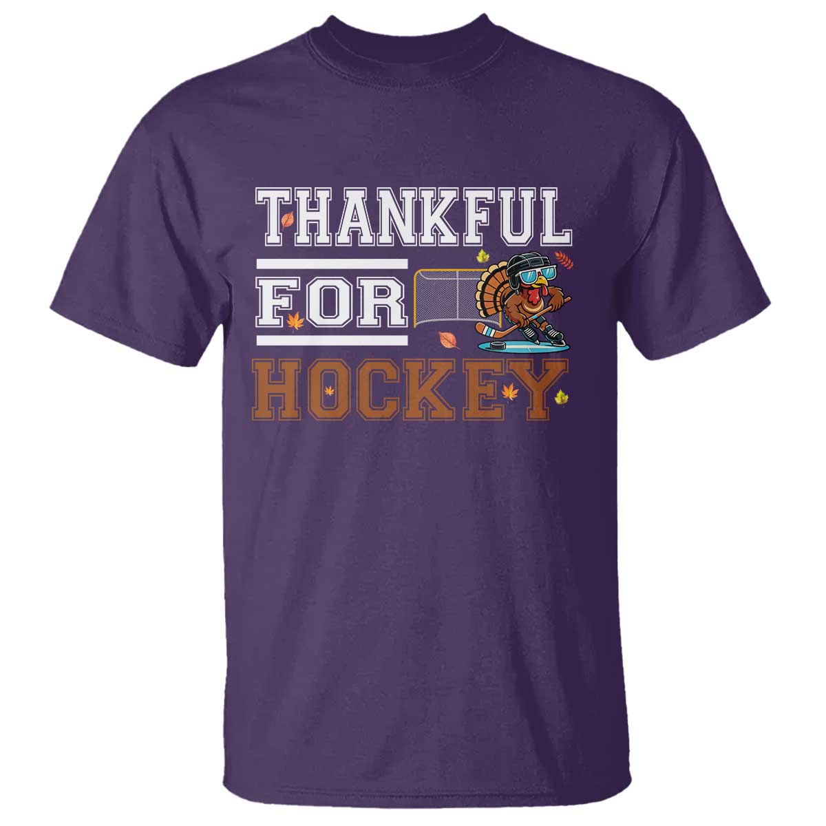 Thankful For Hockey T Shirt Funny Thanksgiving Ice Hockey Gift - Wonder Print Shop