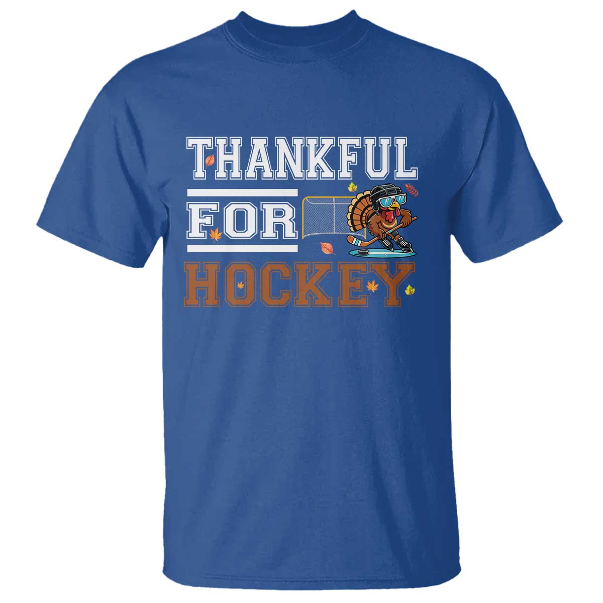 Thankful For Hockey T Shirt Funny Thanksgiving Ice Hockey Gift - Wonder Print Shop