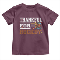 Thankful For Hockey Toddler T Shirt Funny Thanksgiving Ice Hockey Gift - Wonder Print Shop