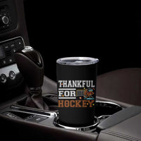 Thankful For Hockey Tumbler Cup Funny Thanksgiving Ice Hockey Gift - Wonder Print Shop