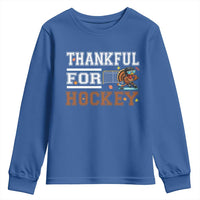 Thankful For Hockey Youth Sweatshirt Funny Thanksgiving Ice Hockey Gift - Wonder Print Shop