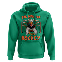 Thankful For Hockey Hoodie Funny Turkey Ice Hockey Player Gift - Wonder Print Shop