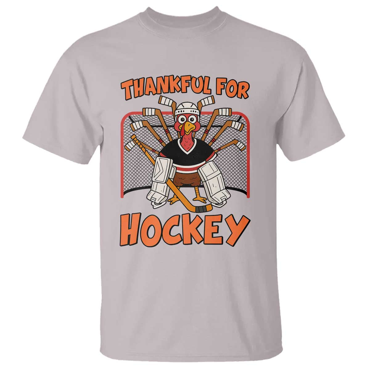 Thankful For Hockey T Shirt Funny Turkey Ice Hockey Player Gift - Wonder Print Shop