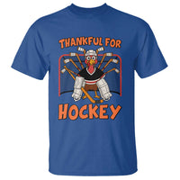 Thankful For Hockey T Shirt Funny Turkey Ice Hockey Player Gift - Wonder Print Shop