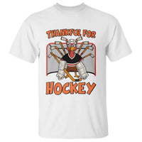 Thankful For Hockey T Shirt Funny Turkey Ice Hockey Player Gift - Wonder Print Shop