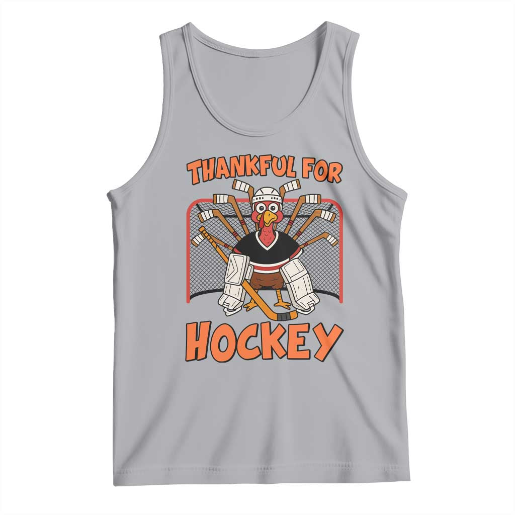 Thankful For Hockey Tank Top Funny Turkey Ice Hockey Player Gift - Wonder Print Shop