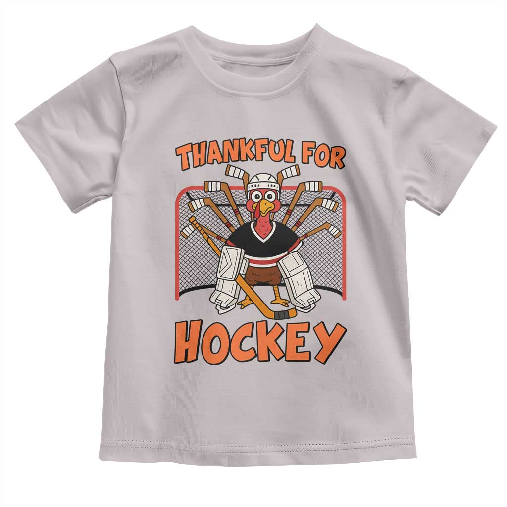 Thankful For Hockey Toddler T Shirt Funny Turkey Ice Hockey Player Gift - Wonder Print Shop