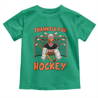 Thankful For Hockey Toddler T Shirt Funny Turkey Ice Hockey Player Gift - Wonder Print Shop