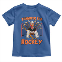 Thankful For Hockey Toddler T Shirt Funny Turkey Ice Hockey Player Gift - Wonder Print Shop