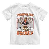 Thankful For Hockey Toddler T Shirt Funny Turkey Ice Hockey Player Gift - Wonder Print Shop