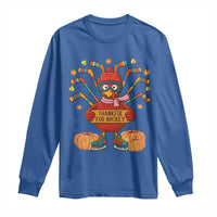 Funny Turkey Ice Hockey Gift Long Sleeve Shirt Thankful For Hockey - Wonder Print Shop