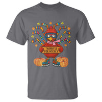 Funny Turkey Ice Hockey Gift T Shirt Thankful For Hockey - Wonder Print Shop