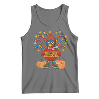 Funny Turkey Ice Hockey Gift Tank Top Thankful For Hockey - Wonder Print Shop