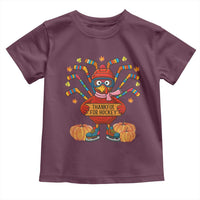 Funny Turkey Ice Hockey Gift Toddler T Shirt Thankful For Hockey - Wonder Print Shop