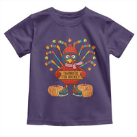 Funny Turkey Ice Hockey Gift Toddler T Shirt Thankful For Hockey - Wonder Print Shop
