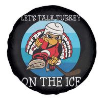 Lets Talk Turkey On The Ice Spare Tire Cover Retro Ocean Blue Ice Hockey Gift - Wonder Print Shop