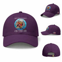 Lets Talk Turkey On The Ice Baseball Cap Retro Ocean Blue Ice Hockey Gift