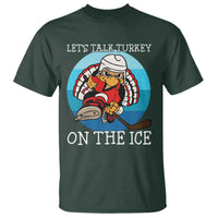 Lets Talk Turkey On The Ice T Shirt Retro Ocean Blue Ice Hockey Gift - Wonder Print Shop