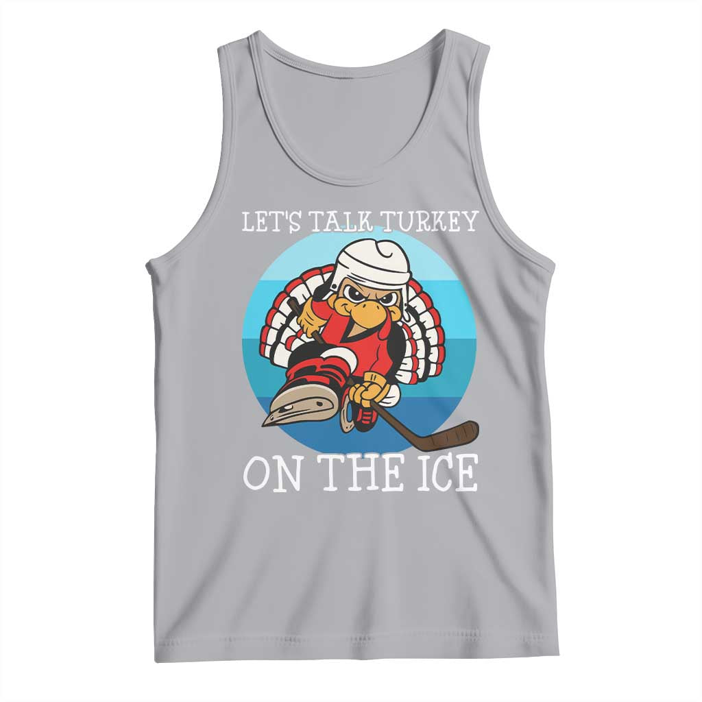 Lets Talk Turkey On The Ice Tank Top Retro Ocean Blue Ice Hockey Gift - Wonder Print Shop
