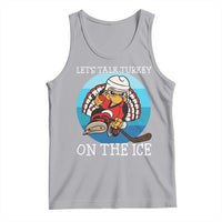 Lets Talk Turkey On The Ice Tank Top Retro Ocean Blue Ice Hockey Gift - Wonder Print Shop