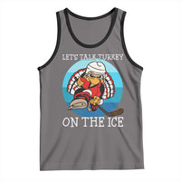 Lets Talk Turkey On The Ice Tank Top Retro Ocean Blue Ice Hockey Gift - Wonder Print Shop