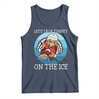 Lets Talk Turkey On The Ice Tank Top Retro Ocean Blue Ice Hockey Gift - Wonder Print Shop