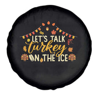 Funny Thanksgiving Ice Hockey Gift Spare Tire Cover Lets Talk Turkey On The Ice - Wonder Print Shop