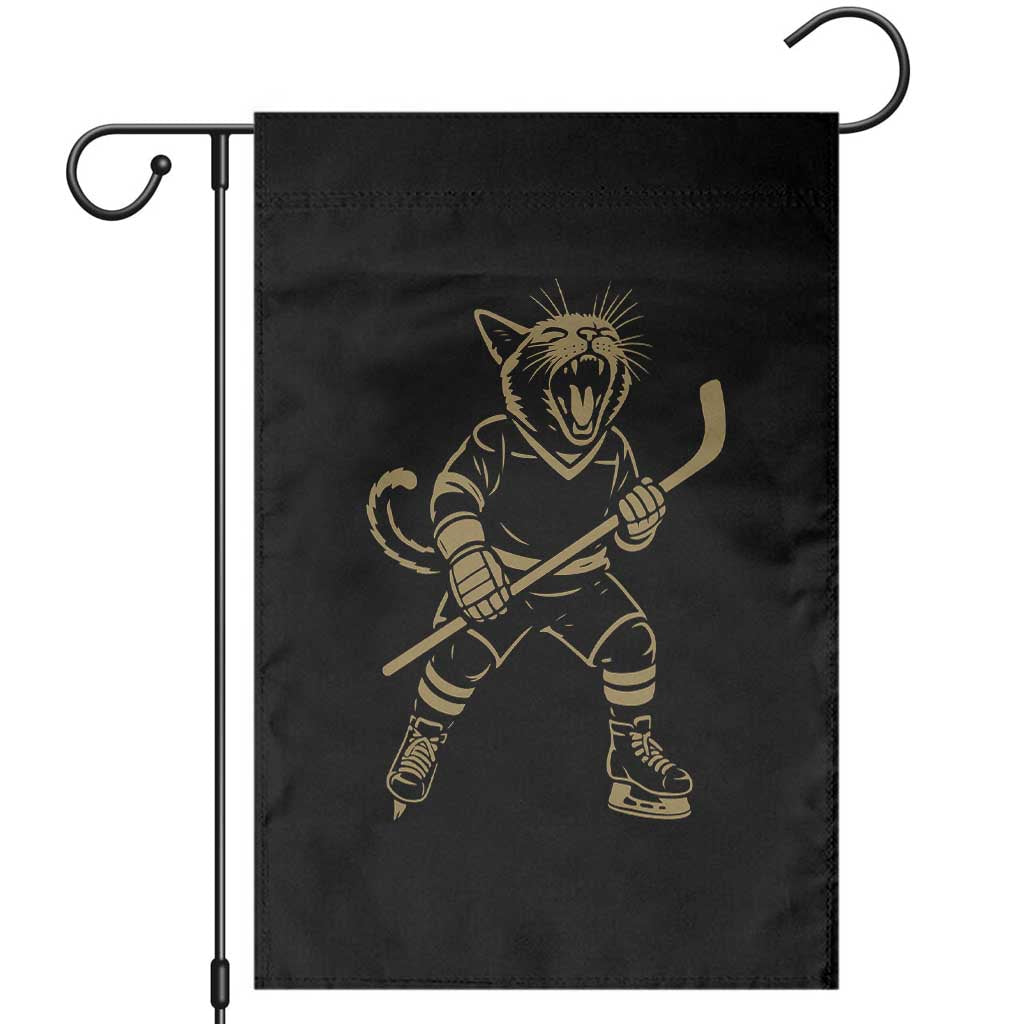 Vintage Cat Playing Hockey Garden Flag Kitten Lover Player Gift - Wonder Print Shop