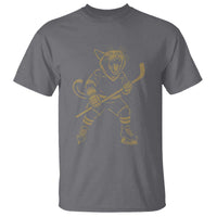 Vintage Cat Playing Hockey T Shirt Kitten Lover Player Gift - Wonder Print Shop