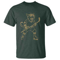 Vintage Cat Playing Hockey T Shirt Kitten Lover Player Gift - Wonder Print Shop
