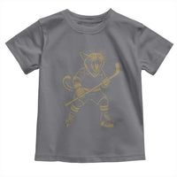 Vintage Cat Playing Hockey Toddler T Shirt Kitten Lover Player Gift - Wonder Print Shop