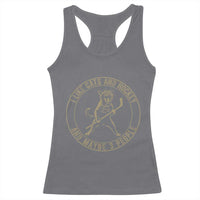 Vintage I Like Cats And Hockey And Maybe Three People Funny Gift Racerback Tank Top - Wonder Print Shop