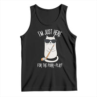 Im Just Here For The Purr Play Tank Top Funny Cat Hockey Gift - Wonder Print Shop